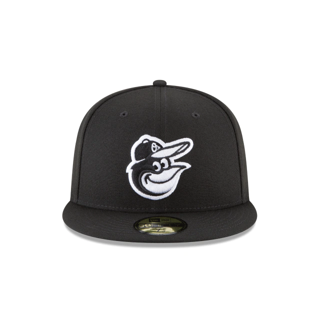 BALTIMORE ORIOLES NEW ERA BASIC 59FIFTY FITTED-BLACK/WHITE