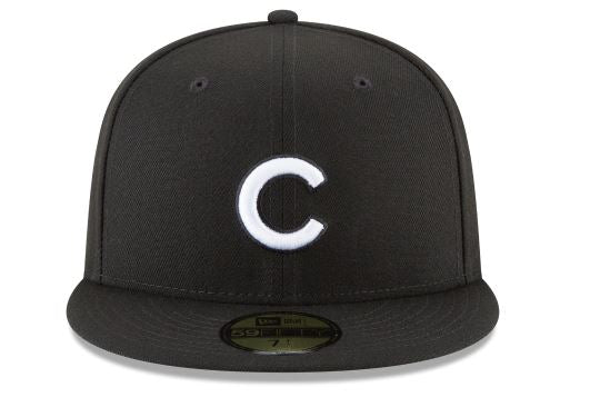 CHICAGO CUBS NEW ERA BASIC COLLECTION FITTED 59FIFTY-BLACK AND WHITE