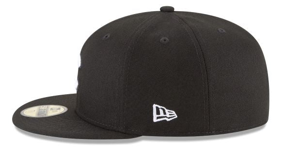 CHICAGO CUBS NEW ERA BASIC COLLECTION FITTED 59FIFTY-BLACK AND WHITE