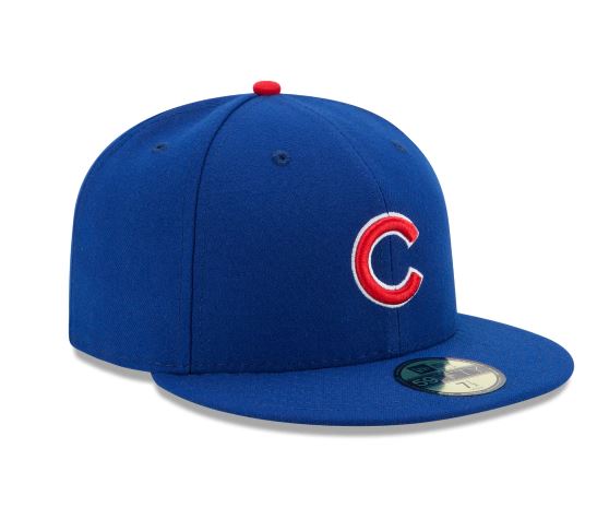 CHICAGO CUBS NEW ERA HOME AUTHENTIC COLLECTION 59FIFTY FITTED-ON-FIELD COLLECTION ROYAL/RED