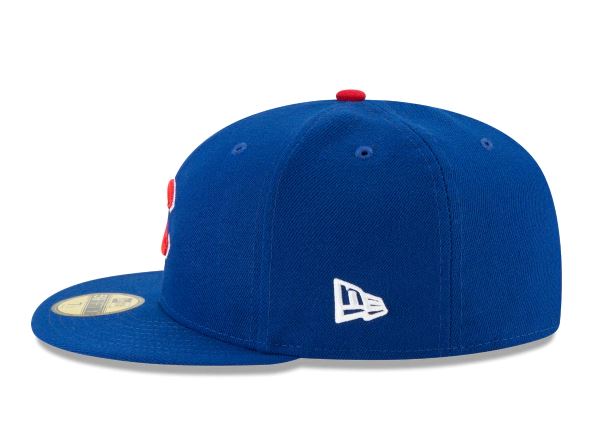 CHICAGO CUBS NEW ERA HOME AUTHENTIC COLLECTION 59FIFTY FITTED-ON-FIELD COLLECTION ROYAL/RED