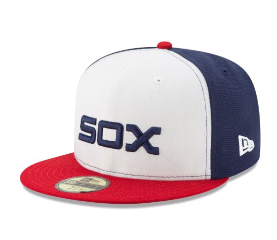 CHICAGO WHITE SOX NEW ERA ALTERNATIVE  AUTHENTIC COLLECTION 59FIFTY FITTED-ON-FIELD COLLECTION-WHITE/NAVY/RED