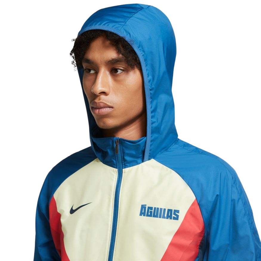 Nike Men's Club America Water-Repellent Soccer Jacket - Industrial Blue/Armory Navy/Armory Navy