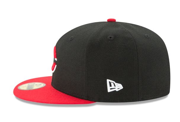 CINCINNATI REDS NEW ERA ALTERNATIVE AUTHENTIC COLLECTION 59FIFTY FITTED-ON-FIELD COLLECTION-BLACK/RED