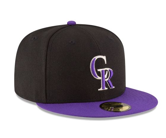 New Era Colorado Rockies Home Authentic Collection 59fifty Fitted On Field Collection-Black