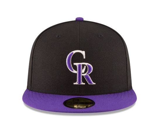 New Era Colorado Rockies Home Authentic Collection 59fifty Fitted On Field Collection-Black