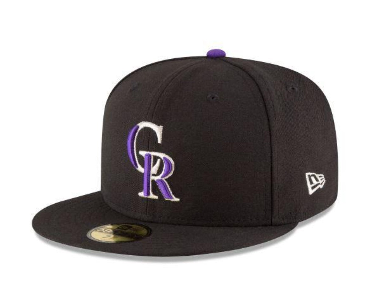 COLORADO ROCKIES HOME NEW ERA HOME AUTHENTIC COLLECTION 59FIFTY FITTED-ON-FIELD COLLECTION-BLACK