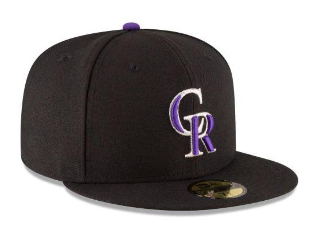 COLORADO ROCKIES HOME NEW ERA HOME AUTHENTIC COLLECTION 59FIFTY FITTED-ON-FIELD COLLECTION-BLACK