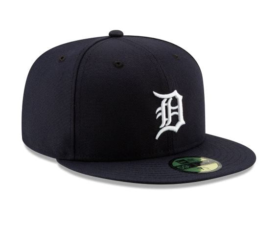 DETROIT TIGERS NEW ERA HOME AUTHENTIC COLLECTION 59FIFTY FITTED-ON-FIELD COLLECTION-NAVY