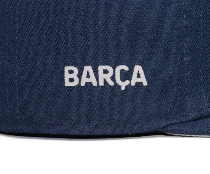 FI COLLECTION FC BARCELONA BRAVEHEART FITTED HAT-NAVY