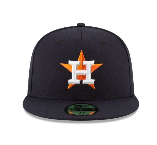 HOUSTON ASTROS NEW ERA HOME AUTHENTIC COLLECTION 59FIFTY FITTED-ON-FIELD COLLECTION-NAVY