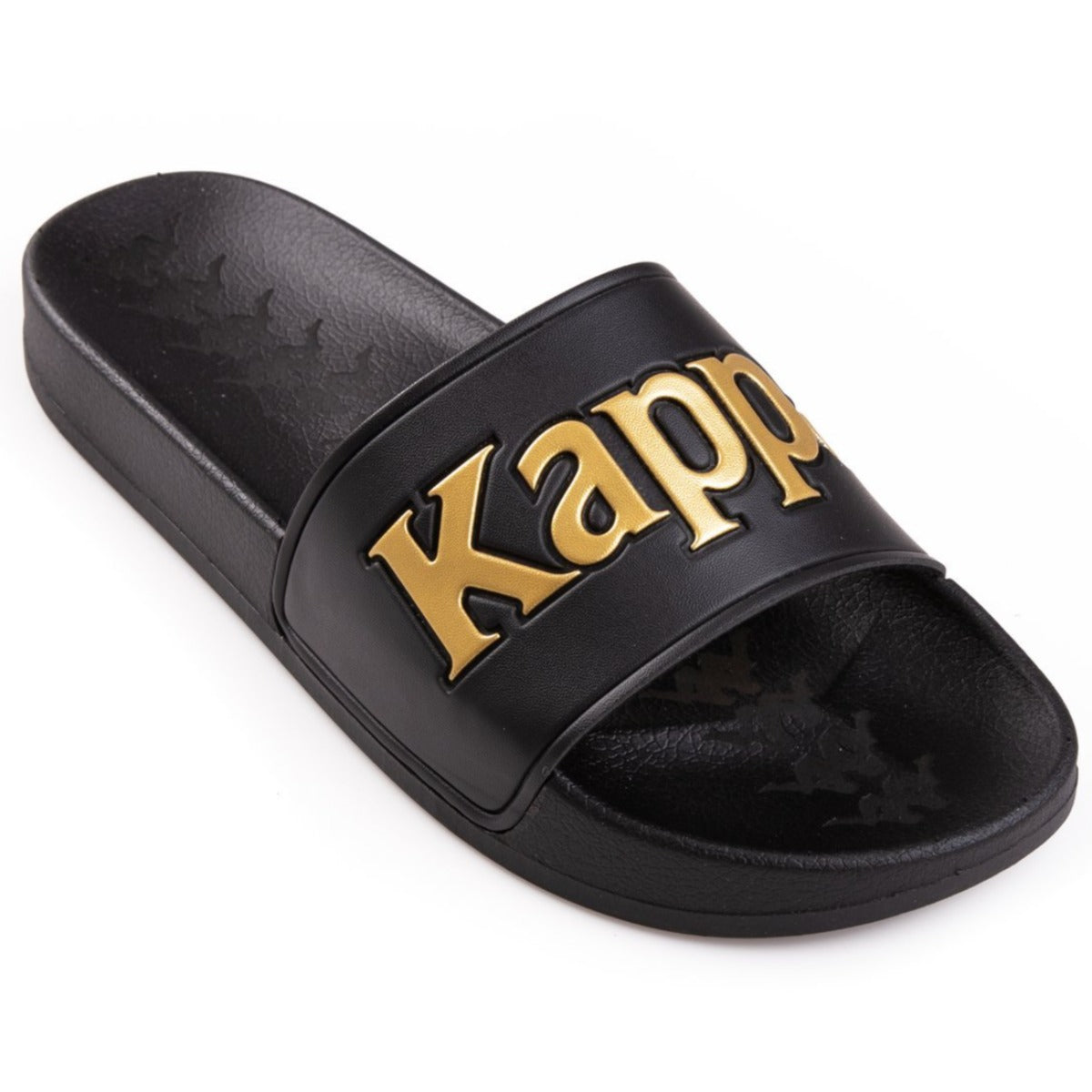 KAPPA 222 BANDA ADAM 9 SLIDES - BLACK YELLOW GOLD