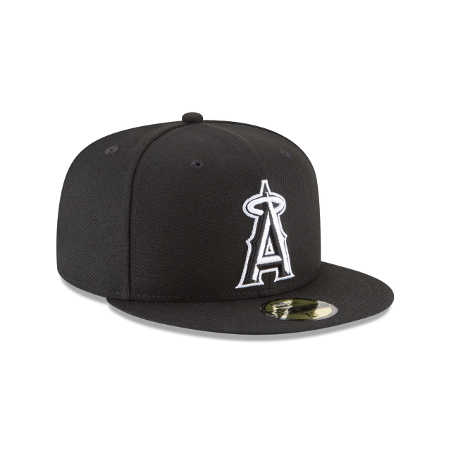 LOS ANGELES ANGELS NEW ERA BASIC 59FIFTY FITTED -BLACK/WHITE
