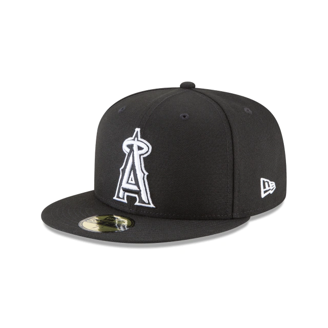 LOS ANGELES ANGELS NEW ERA BASIC 59FIFTY FITTED -BLACK/WHITE