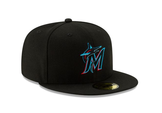 MIAMI MARLINS NEW ERA HOME AUTHENTIC COLLECTION 59FIFTY FITTED-ON-FIELD COLLECTION-BLACK