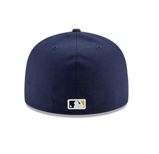 MILWAUKEE BREWERS HOME AUTHENTIC COLLECTION 59FIFTY FITTED-ON-FIELD COLLECTION-NAVY