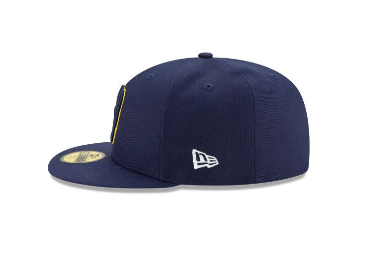 MILWAUKEE BREWERS HOME AUTHENTIC COLLECTION 59FIFTY FITTED-ON-FIELD COLLECTION-NAVY