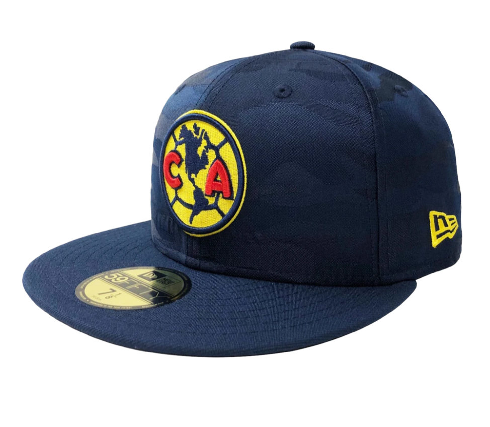 NEW ERA CLUB AMERICA CAMO 59FIFTY FITTED HAT-NAVY