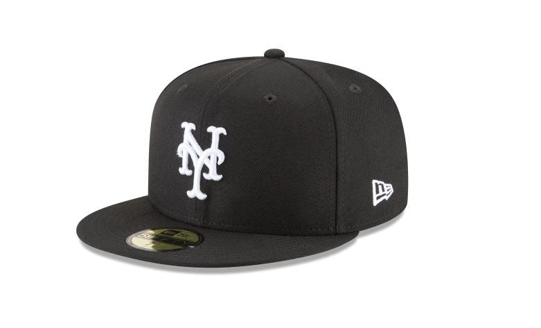 NEW YORK METS NEW ERA BASIC COLLECTION FITTED 59FIFTY-BLACK AND WHITE