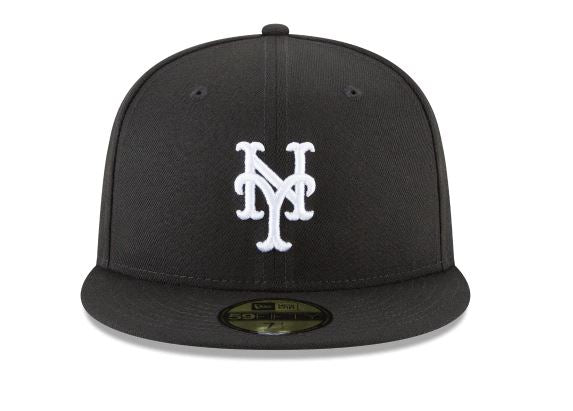 NEW YORK METS NEW ERA BASIC COLLECTION FITTED 59FIFTY-BLACK AND WHITE