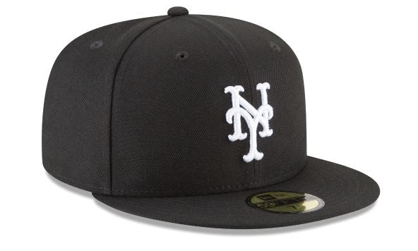 NEW YORK METS NEW ERA BASIC COLLECTION FITTED 59FIFTY-BLACK AND WHITE