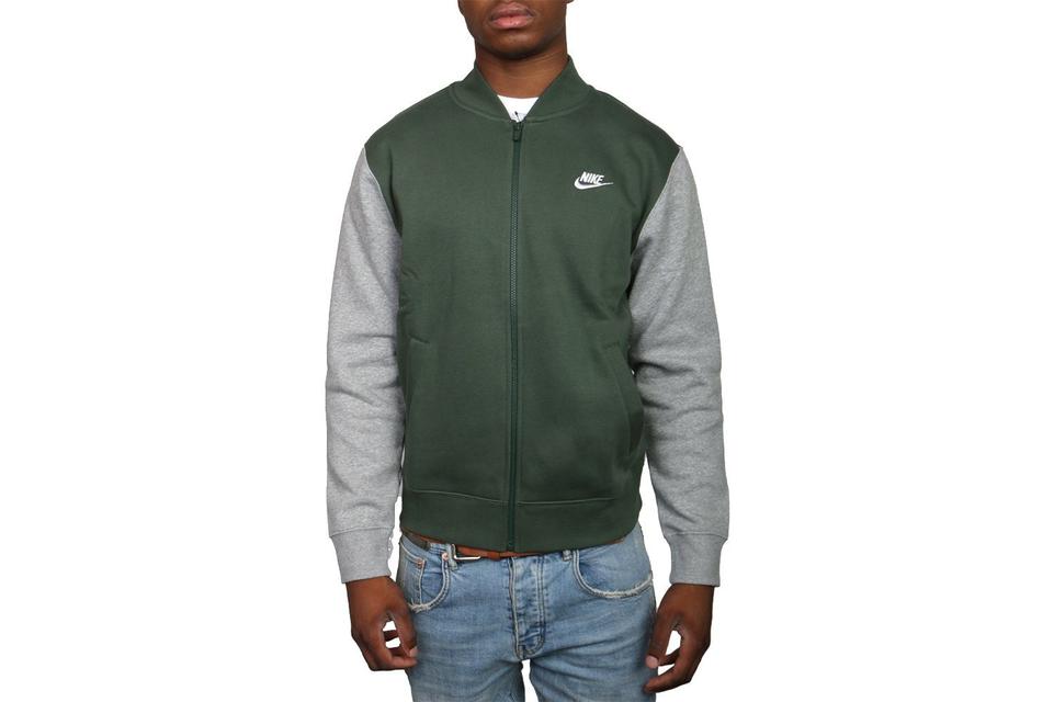 NIKE SPORTSWEAR BOMBER JACKET- GREEN/GREY