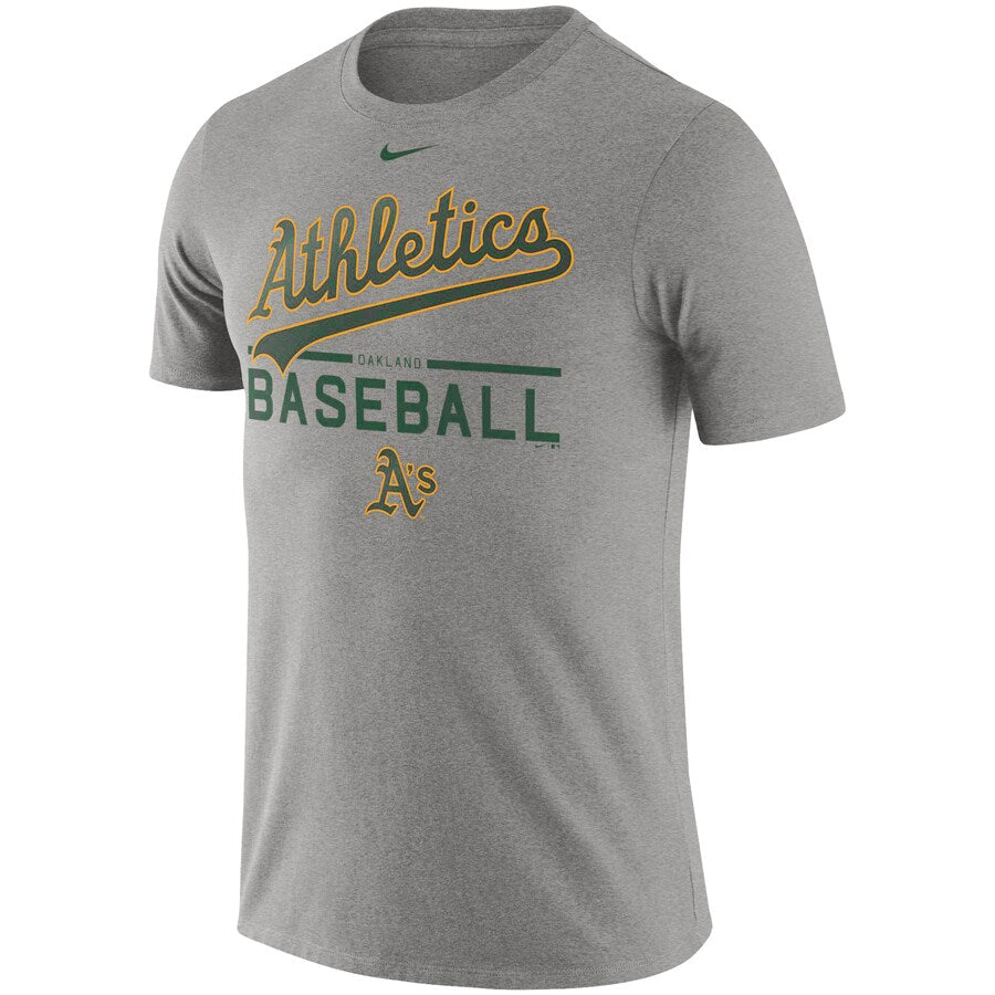 NIKE OAKLAND ATHLETICS GREY PRACTICE T-SHIRT