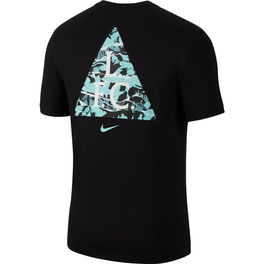 Nike Liverpool FC Men's Soccer T-Shirt-Black/Teal