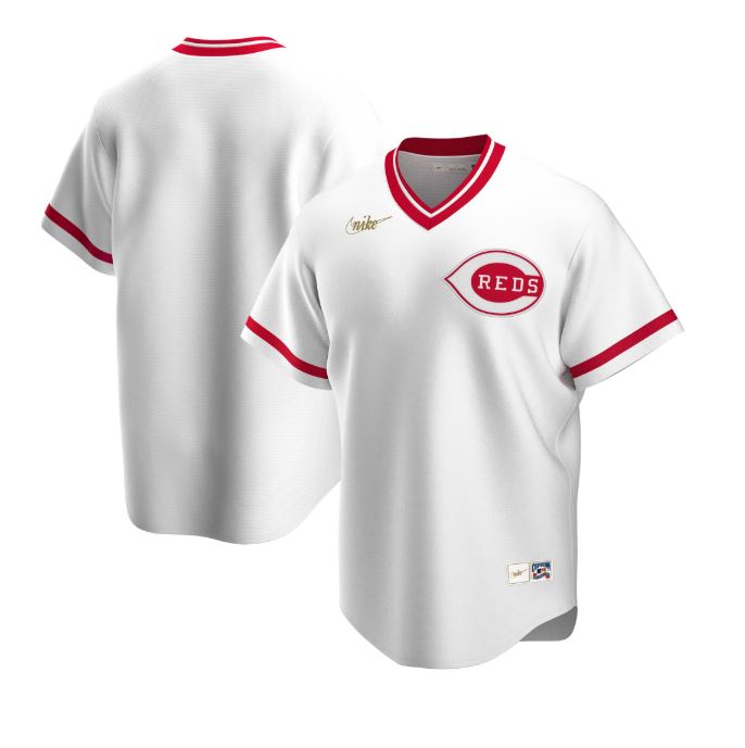Nike Men's Cincinnati Reds White Home Cooperstown Collection Team Jersey