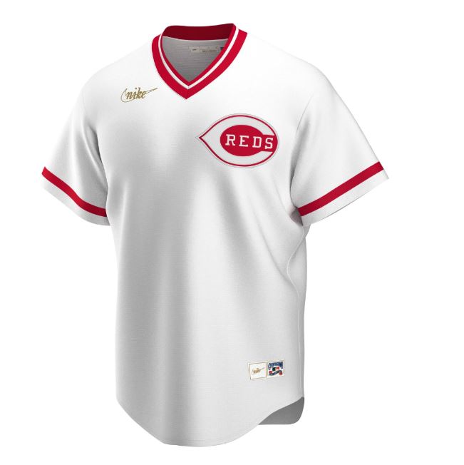 Nike Men's Cincinnati Reds White Home Cooperstown Collection Team Jersey