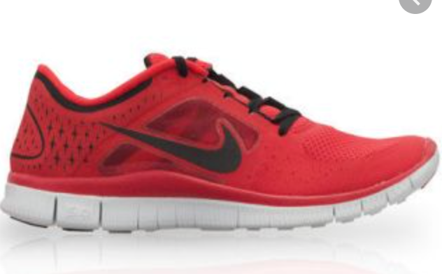 Nike Men's Free Run+ 3-UNIVERSITY RED/BLCK-PR PLTNM-BLCK