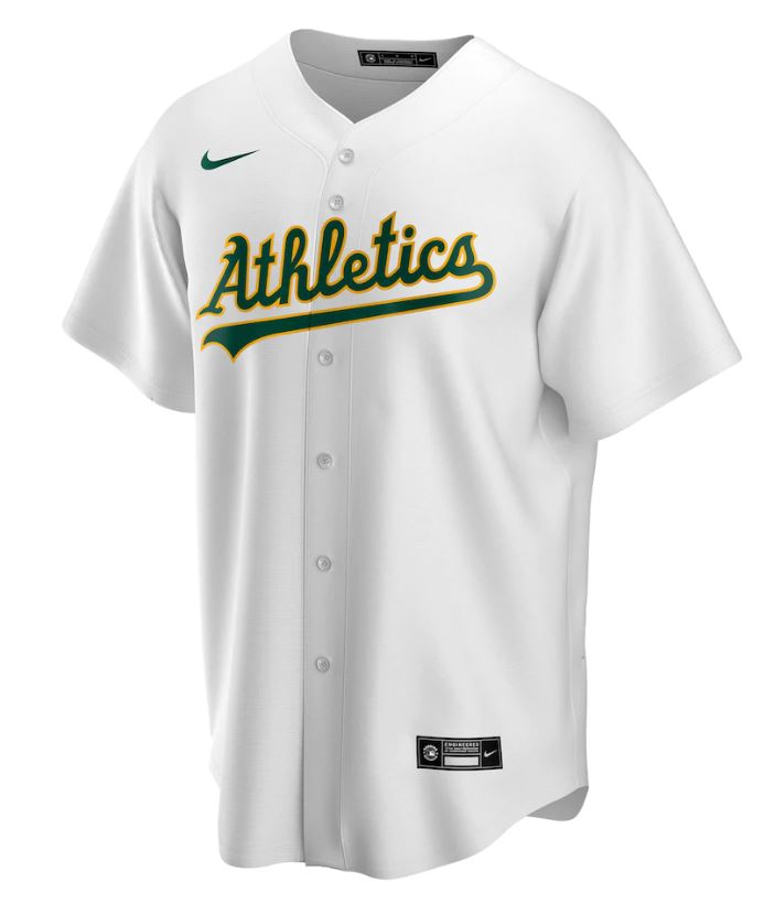 Nike Men's Oakland Athletics White Home 2020 Replica Team Jersey