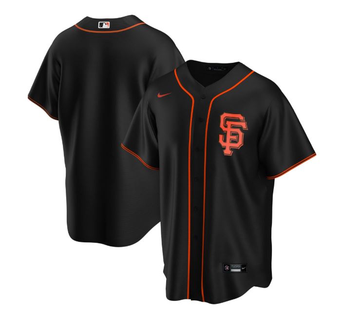 Nike Men's San Francisco Giants Black Alternate 2020 Replica Team Jersey