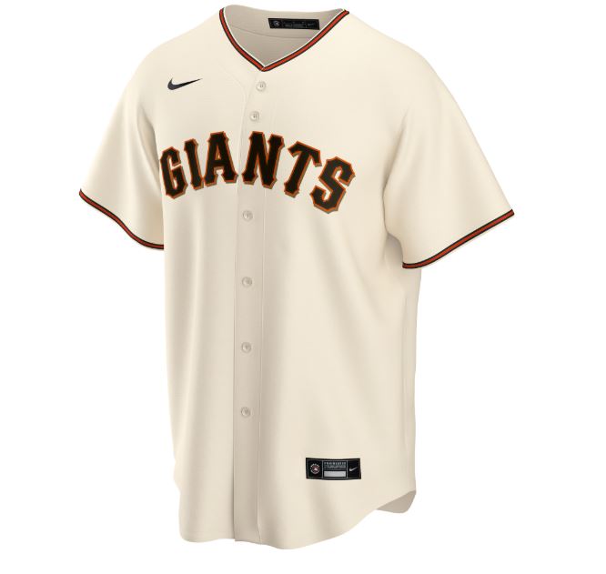 Nike Men's San Francisco Giants Cream Home 2020 Official Replica Team Jersey