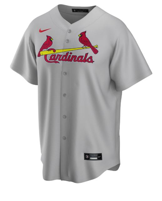 Nike Men's St. Louis Cardinals Gray Road 2020 Replica Team Jersey