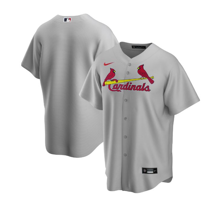 Nike Men's St. Louis Cardinals Gray Road 2020 Replica Team Jersey