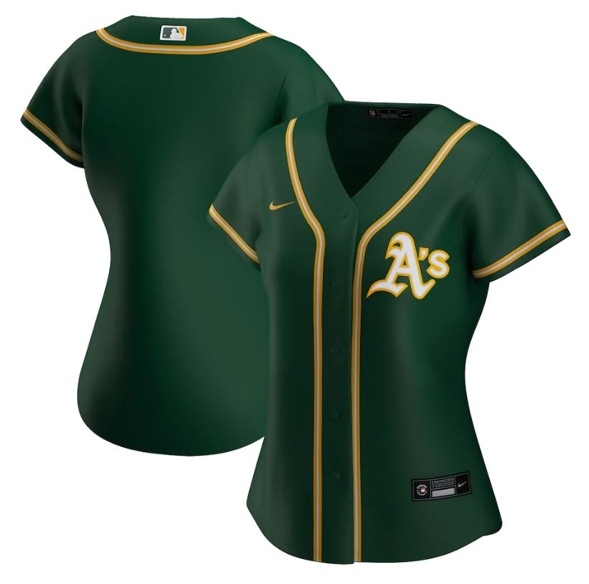 Nike Women's Oakland Athletics Green Alternate 2020 Replica Team Jersey