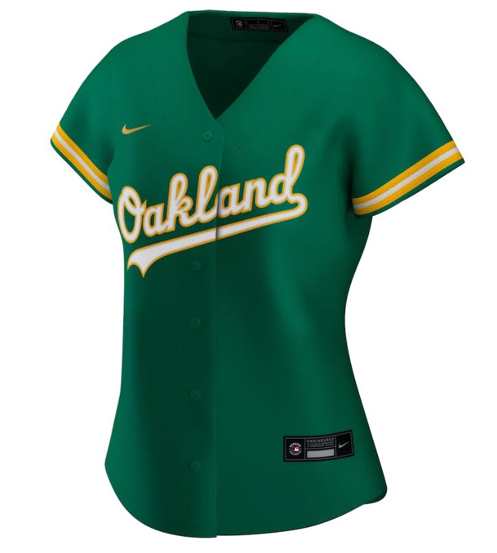 Nike Women's Oakland Athletics Kelly Green Alternate 2020 Replica Team Jersey