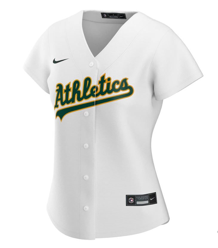 Nike Women's Oakland Athletics White Home 2020 Replica Team Jersey