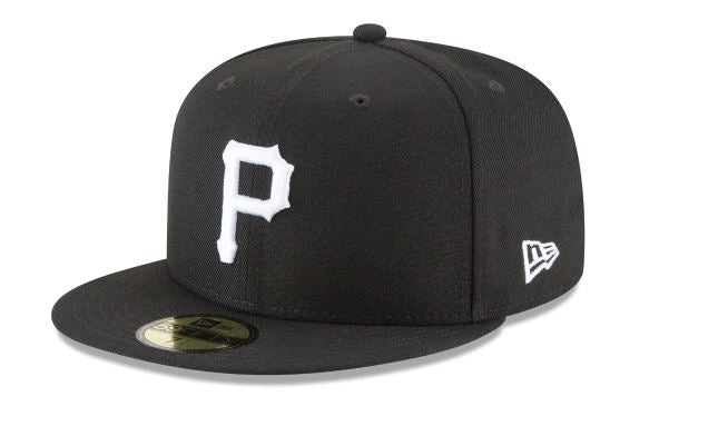 PITTSBURGH PIRATES NEW ERA BASIC COLLECTION FITTED 59FIFTY-BLACK AND WHITE