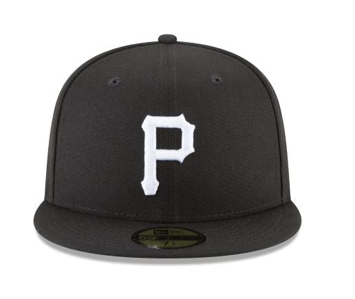 PITTSBURGH PIRATES NEW ERA BASIC COLLECTION FITTED 59FIFTY-BLACK AND WHITE