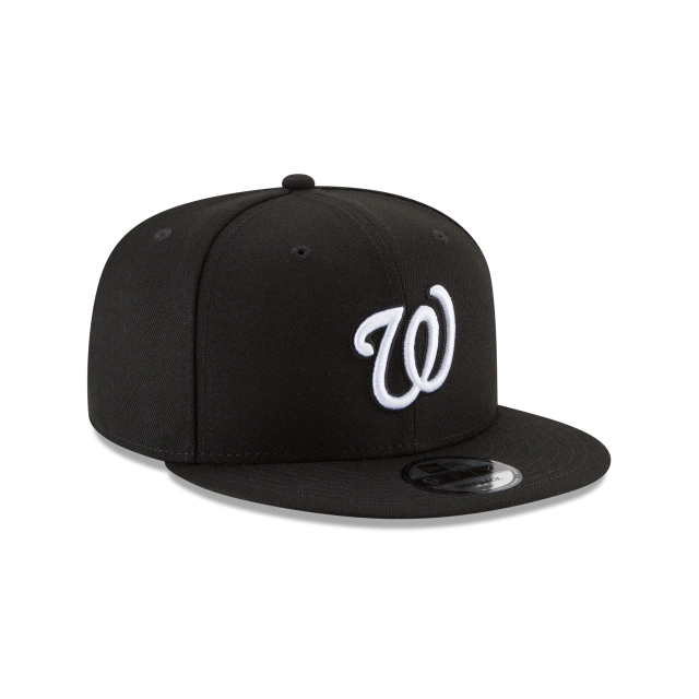 WASHINGTON NATIONALS NEW ERA BASIC COLLECTION SNAPBACK 9FIFTY-BLACK AND WHITE