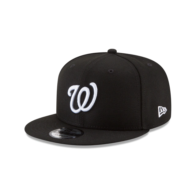 WASHINGTON NATIONALS NEW ERA BASIC COLLECTION SNAPBACK 9FIFTY-BLACK AND WHITE