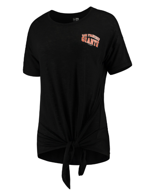 Women's San Francisco Giants New Era Scoop Neck Side Tie T-Shirt