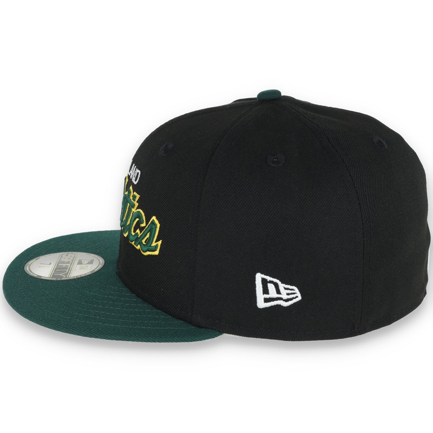 New Era 59Fifty Oakland Athletics SCRIPT CAP- BLK/GRN
