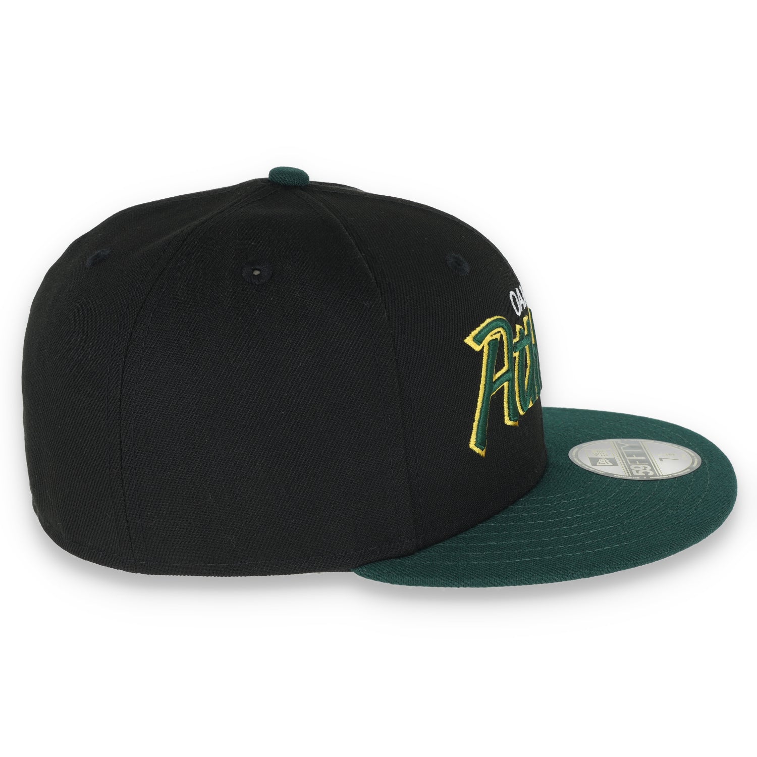 New Era 59Fifty Oakland Athletics SCRIPT CAP- BLK/GRN