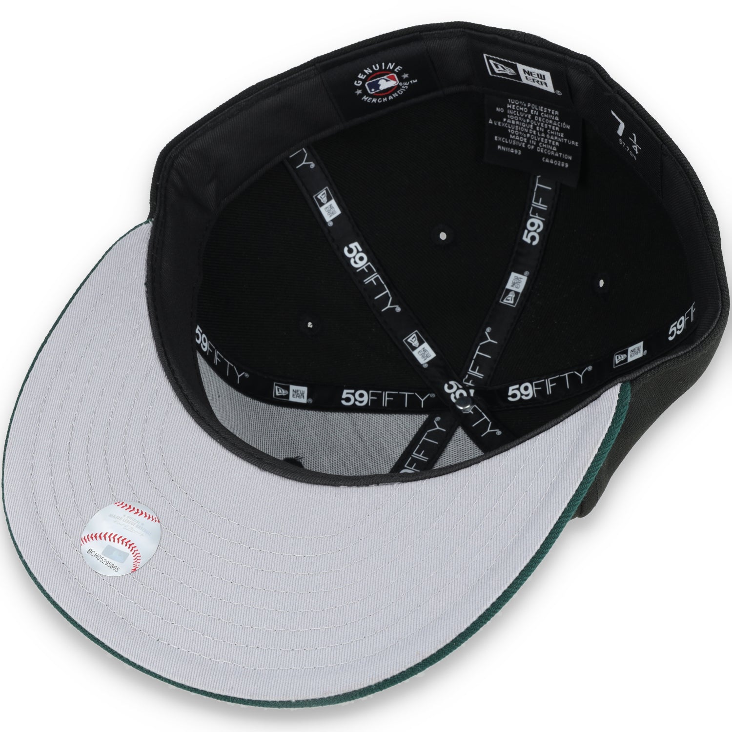 New Era 59Fifty Oakland Athletics SCRIPT CAP- BLK/GRN