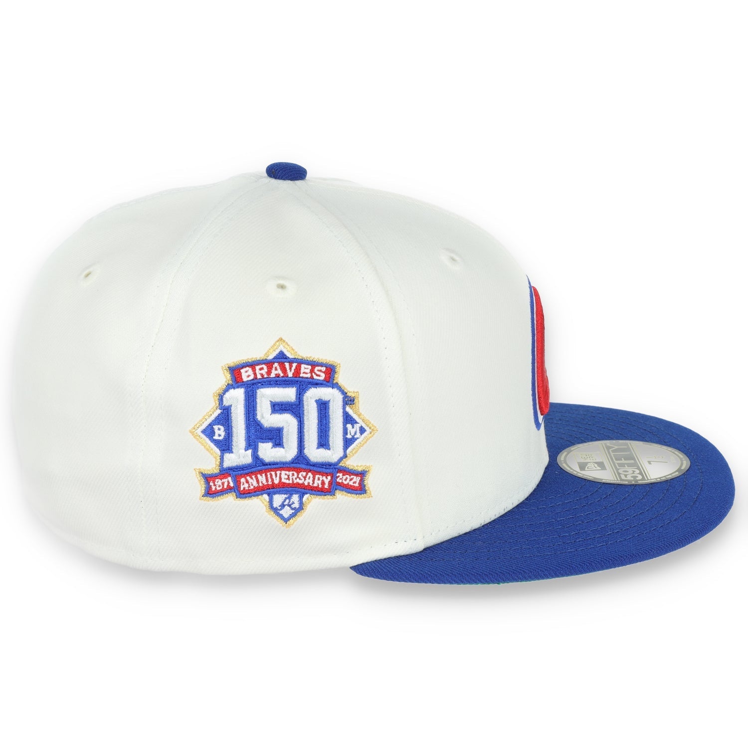 New Era Atlanta Braves 150th Anniversary Patch 59FIFTY Fitted Ivory Hat
