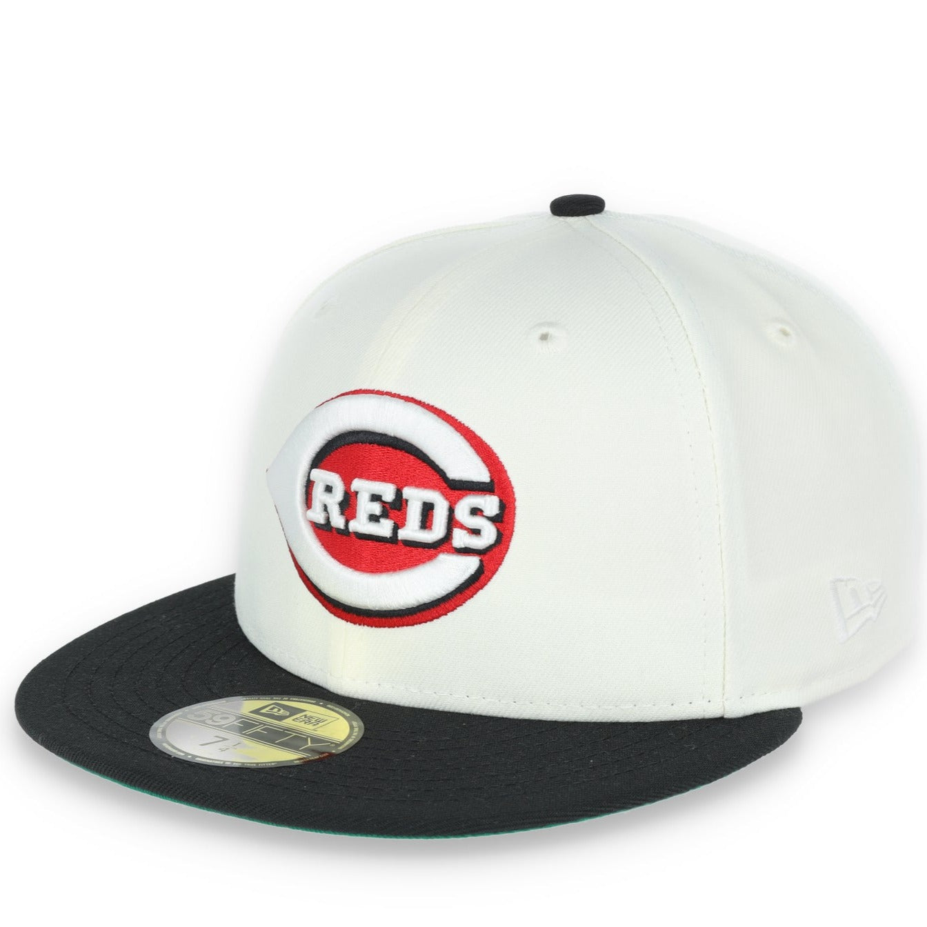 New Era Cincinnati Red Patch 59FIFTY Fitted Ivory Hat