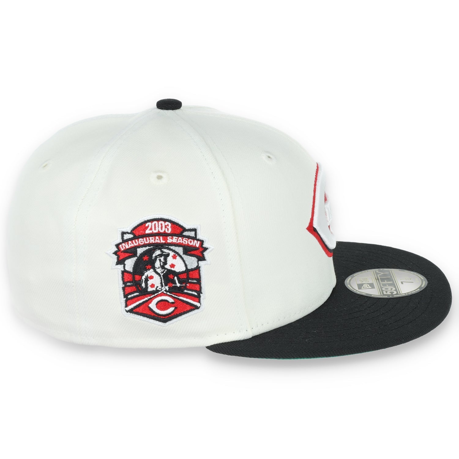 New Era Cincinnati Red Patch 59FIFTY Fitted Ivory Hat